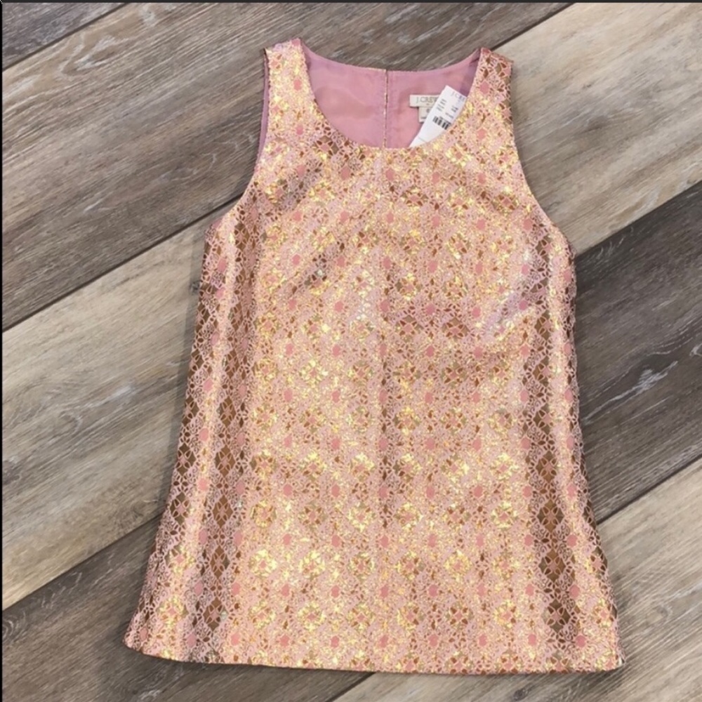 NWT J. Crew Pink Holiday Top Size 0